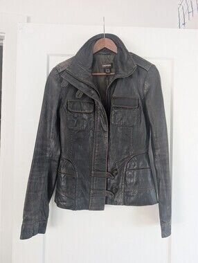 Danier Dark Brown Leather Jacket
